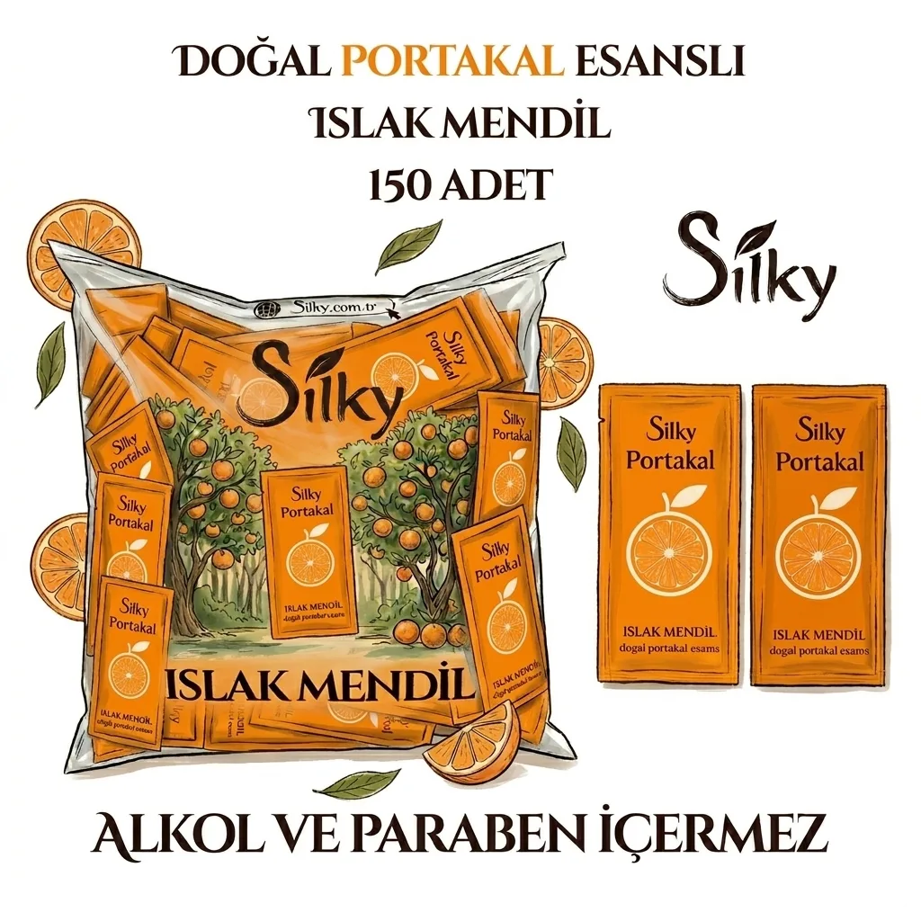Silky Portakal Islak Mendil